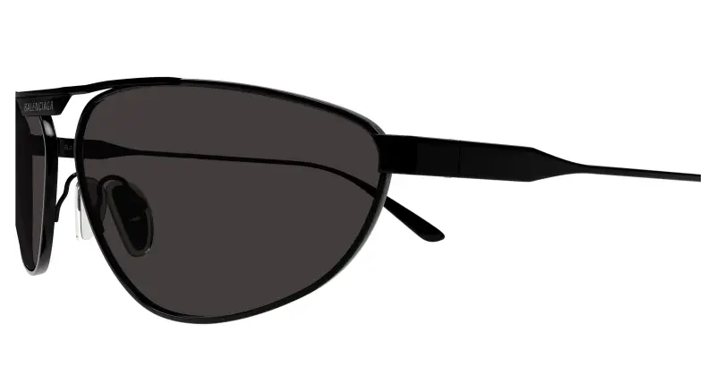 Unisex BB0417S 001 Occhiali da sole Acetato Nero Grigio Pilot miniatura 3