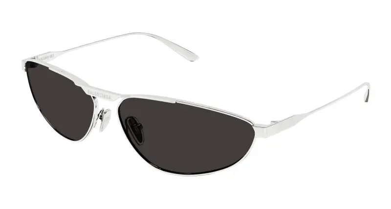 Unisex BB0417S 002 Occhiali da sole Acetato Argento Grigio Pilot