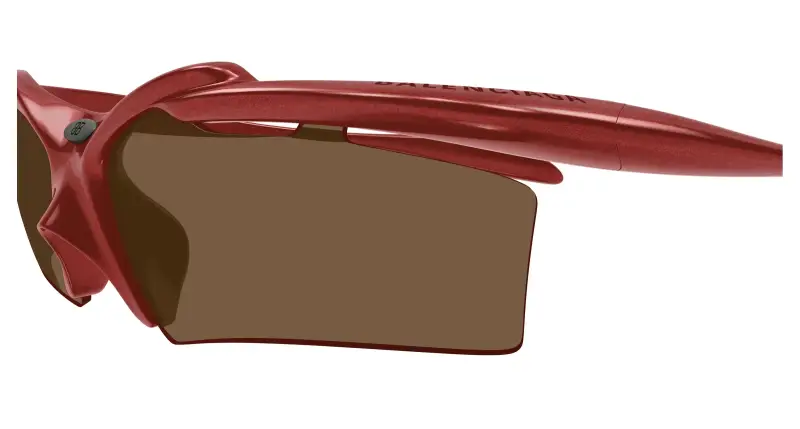 Unisex BB0420S 003 Occhiali da sole Acetato Rosso Marrone Geometrica miniatura 3