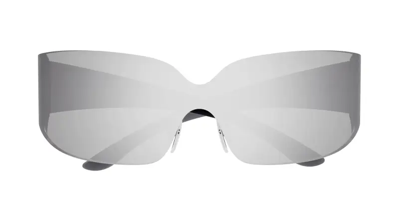 Unisex BB0421S 005 Occhiali da sole Acetato Argento Argento Maschera miniatura 2