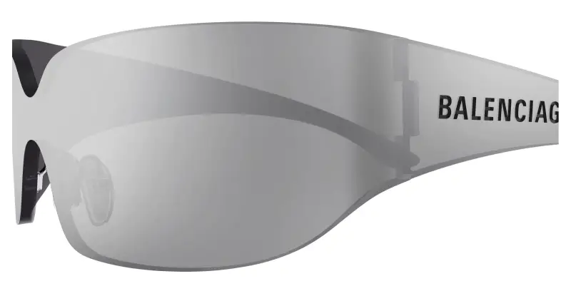 Unisex BB0421S 005 Occhiali da sole Acetato Argento Argento Maschera miniatura 3