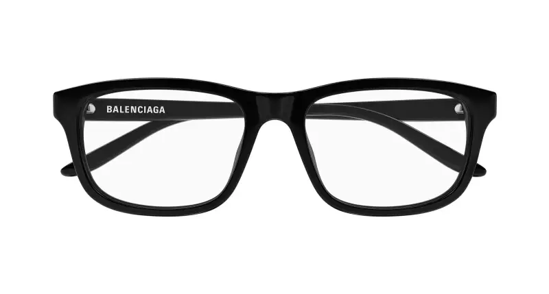 Unisex BB0442OA 001 Montature da vista Acetato Nero Trasparente Squadrata miniatura 2
