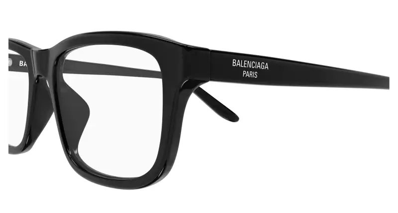 Unisex BB0442OA 001 Montature da vista Acetato Nero Trasparente Squadrata miniatura 3