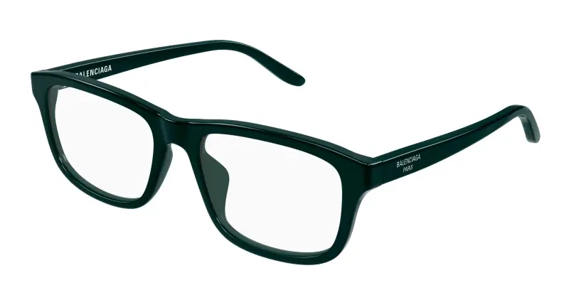Unisex BB0442OA 004 Montature da vista Acetato Verde Trasparente Squadrata