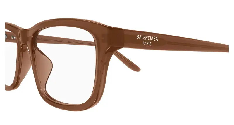 Unisex BB0442OA 006 Montature da vista Acetato Marrone Trasparente Squadrata miniatura 3