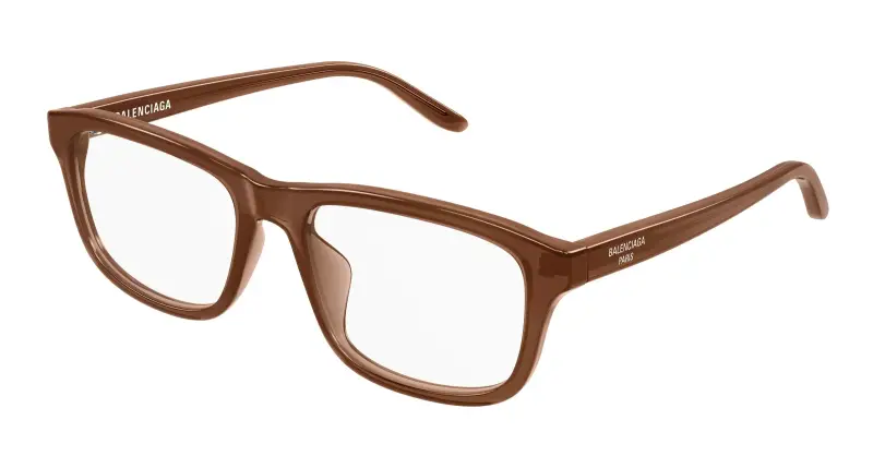 Unisex BB0442OA 006 Montature da vista Acetato Marrone Trasparente Squadrata