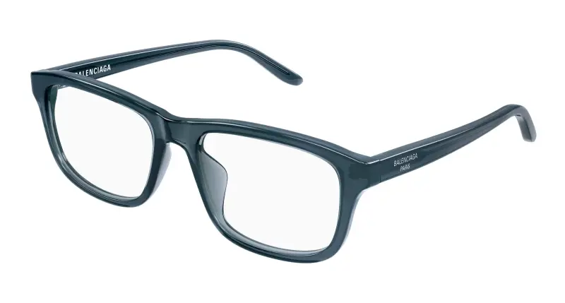 Unisex BB0442OA 007 Montature da vista Acetato Blu Trasparente Squadrata