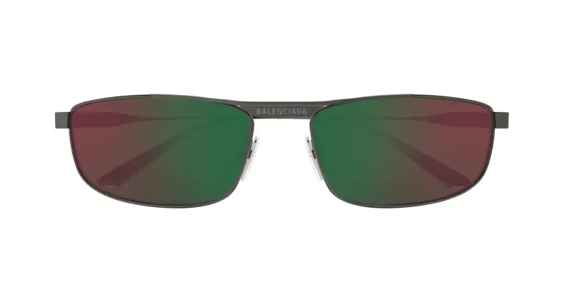 Unisex BB0451S 005 Occhiali da sole Acetato Rutenio Verde Squadrata miniatura 2