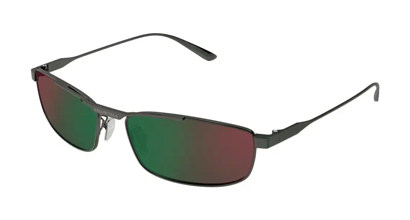 Unisex BB0451S 005 Occhiali da sole Acetato Rutenio Verde Squadrata
