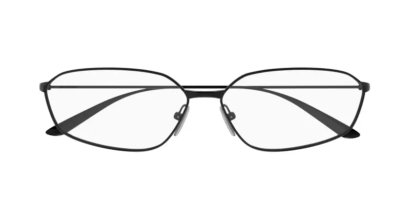 Unisex BB0453O 002 Montature da vista Acetato Nero Trasparente Geometrica miniatura 2