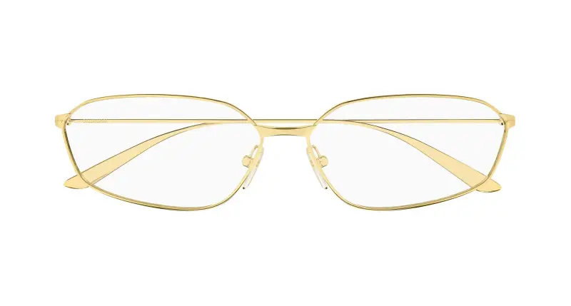 Unisex BB0453O 003 Montature da vista Acetato Oro Trasparente Geometrica miniatura 2