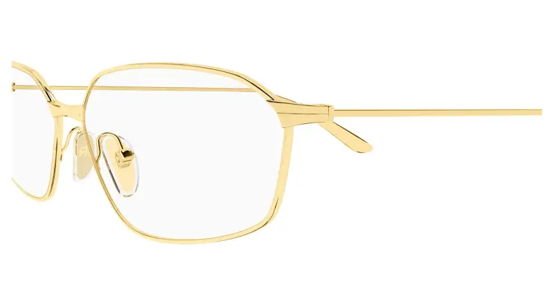 Unisex BB0453O 003 Montature da vista Acetato Oro Trasparente Geometrica miniatura 3