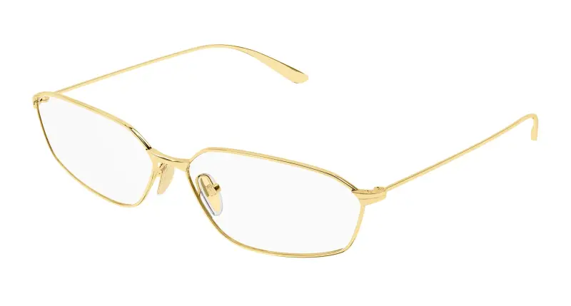 Unisex BB0453O 003 Montature da vista Acetato Oro Trasparente Geometrica