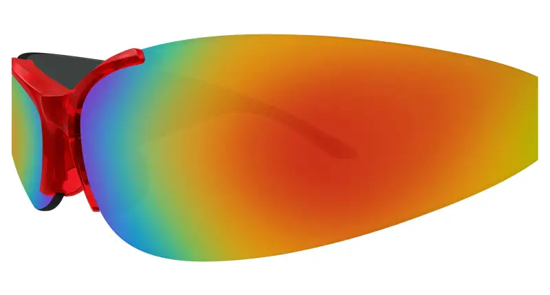 Unisex BB0454S 004 Occhiali da sole Acetato Rosso Rosso Geometrica miniatura 3