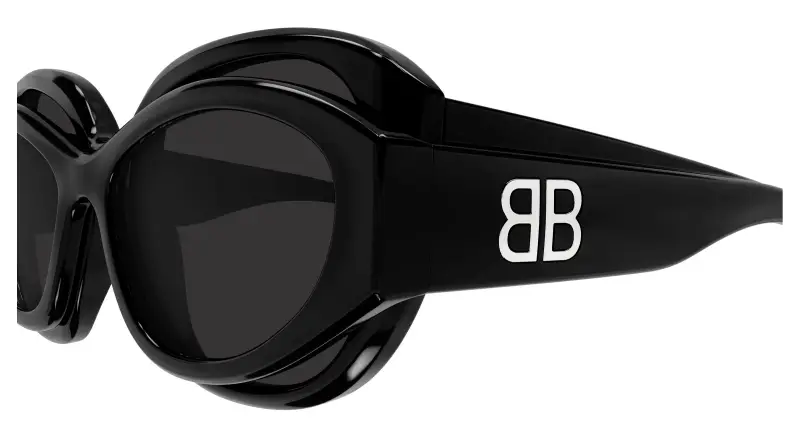 Unisex BB0456S 001 Occhiali da sole Acetato Nero Grigio Cat Eye miniatura 3