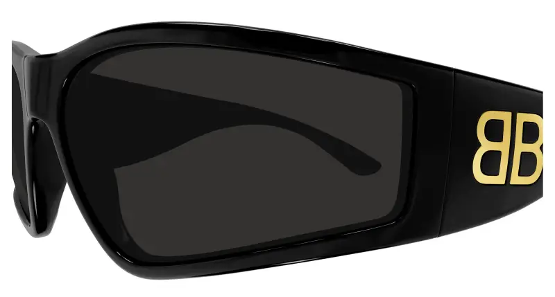 Unisex BB0457S 001 Occhiali da sole Acetato Nero Grigio Maschera miniatura 3