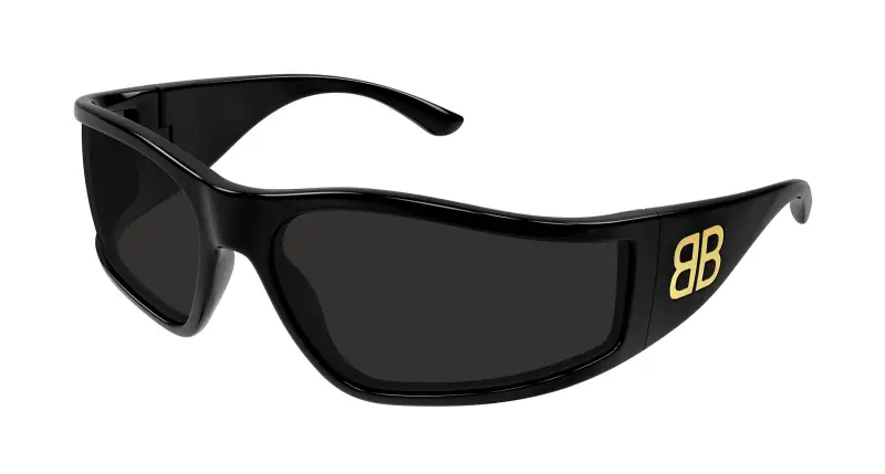 Unisex BB0457S 001 Occhiali da sole Acetato Nero Grigio Maschera