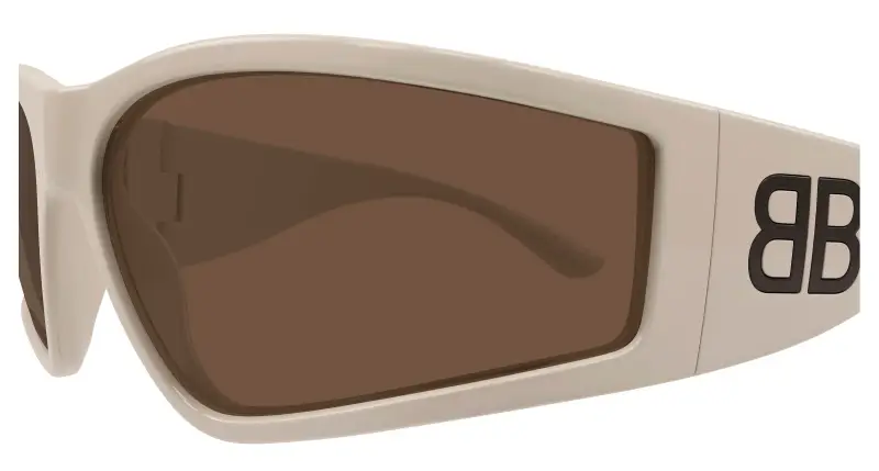 Unisex BB0457S 005 Occhiali da sole Acetato Avorio Marrone Maschera miniatura 3