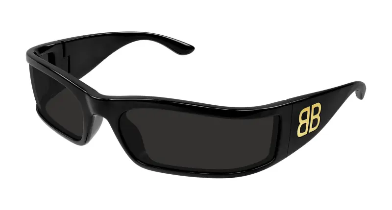 Unisex BB0458S 001 Occhiali da sole Acetato Nero Grigio Maschera