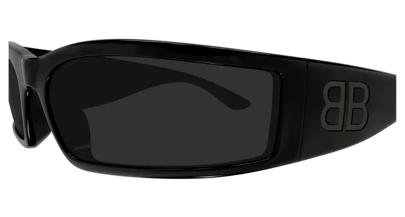 Unisex BB0458S 002 Occhiali da sole Acetato Nero Grigio Maschera miniatura 3