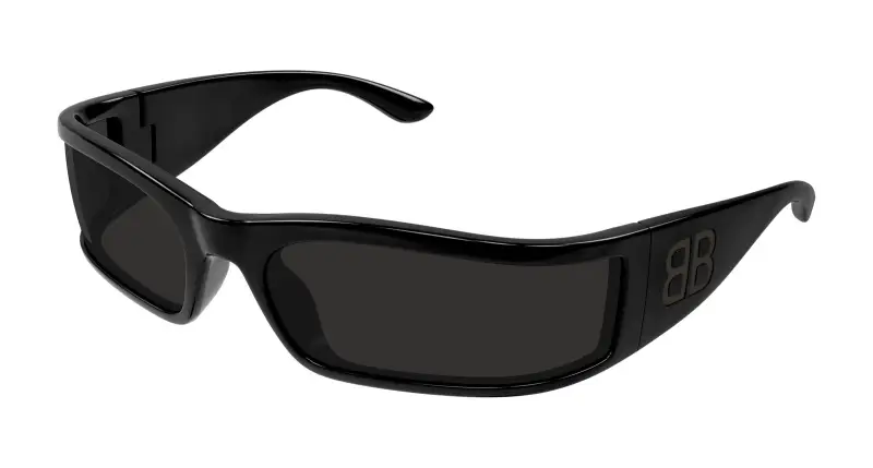 Unisex BB0458S 002 Occhiali da sole Acetato Nero Grigio Maschera