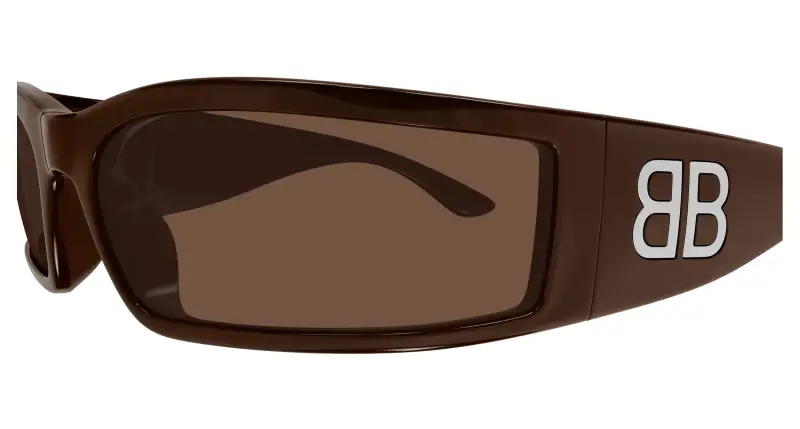 Unisex BB0458S 004 Occhiali da sole Acetato Marrone Marrone Maschera miniatura 3