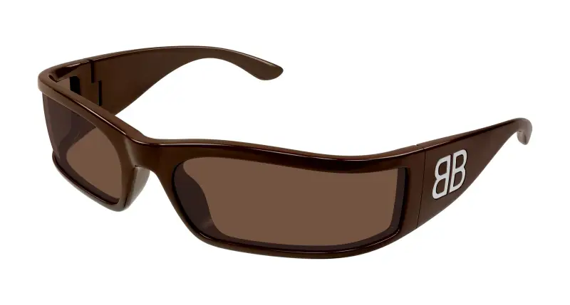 Unisex BB0458S 004 Occhiali da sole Acetato Marrone Marrone Maschera