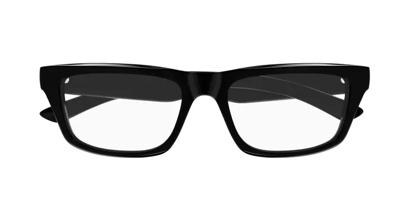Uomo Balenciaga BB0470O 001 Montature da vista Acetato Nero Trasparente Squadrata miniatura 2