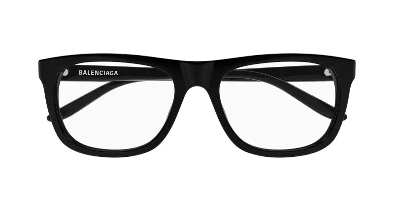 Uomo Balenciaga BB0498O 001 Montature da vista Acetato Nero Trasparente Squadrata miniatura 2