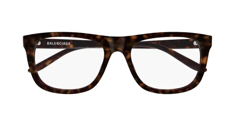 Uomo Balenciaga BB0498O 002 Montature da vista Acetato Havana Trasparente Squadrata miniatura 2