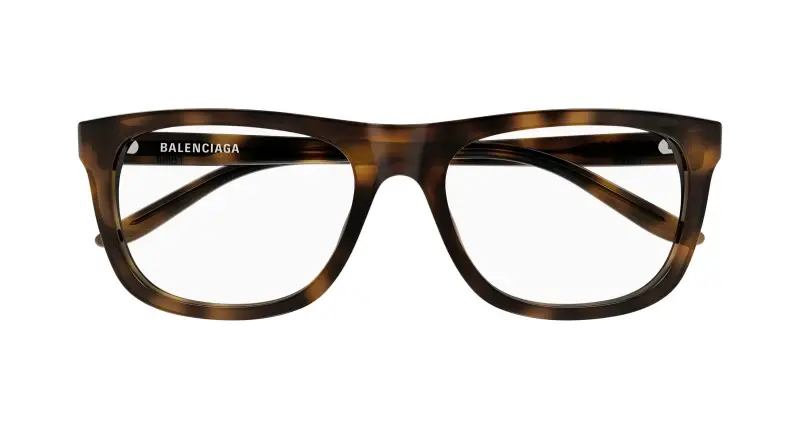 Uomo Balenciaga BB0498O 003 Montature da vista Acetato Havana Trasparente Squadrata miniatura 2