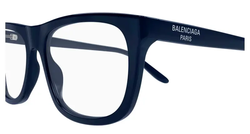 Uomo Balenciaga BB0498O 006 Montature da vista Acetato Blu Trasparente Squadrata miniatura 3