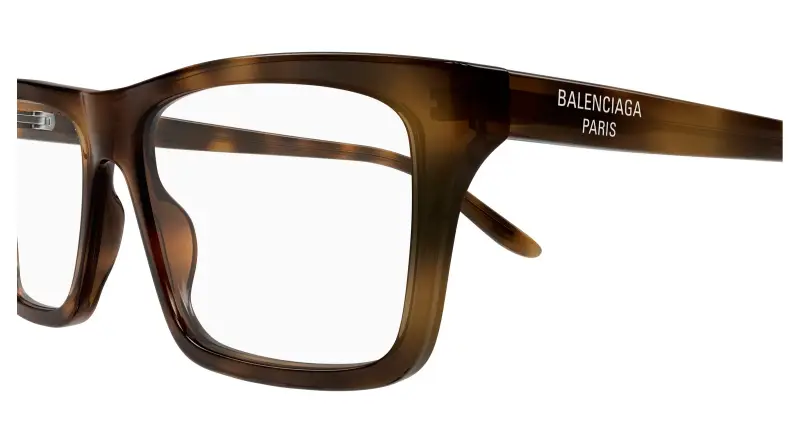 Uomo Balenciaga BB0499O 003 Montature da vista Acetato Havana Trasparente Squadrata miniatura 3