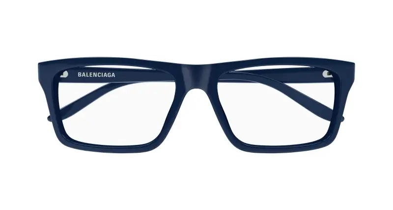 Uomo Balenciaga BB0499O 006 Montature da vista Acetato Blu Trasparente Squadrata miniatura 2