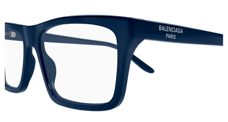 Uomo Balenciaga BB0499O 006 Montature da vista Acetato Blu Trasparente Squadrata miniatura 3