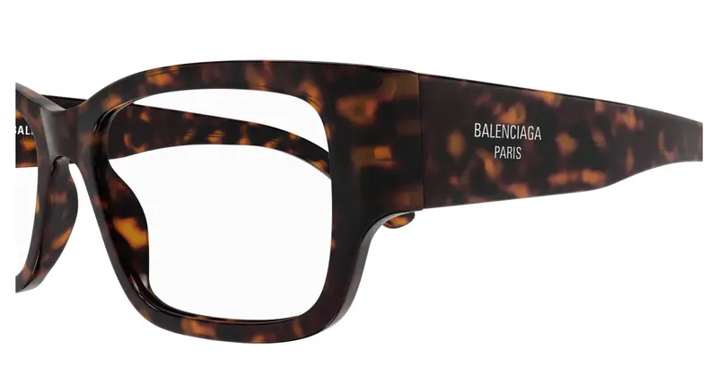 Balenciaga Uomo BB0371O 002 Montature da vista Acetato Havana Trasparente Squadrata miniatura 2