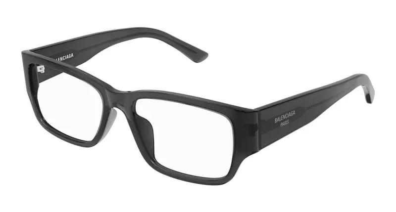 Balenciaga Uomo BB0373OK 004 Montature da vista Acetato Grigio Trasparente Squadrata