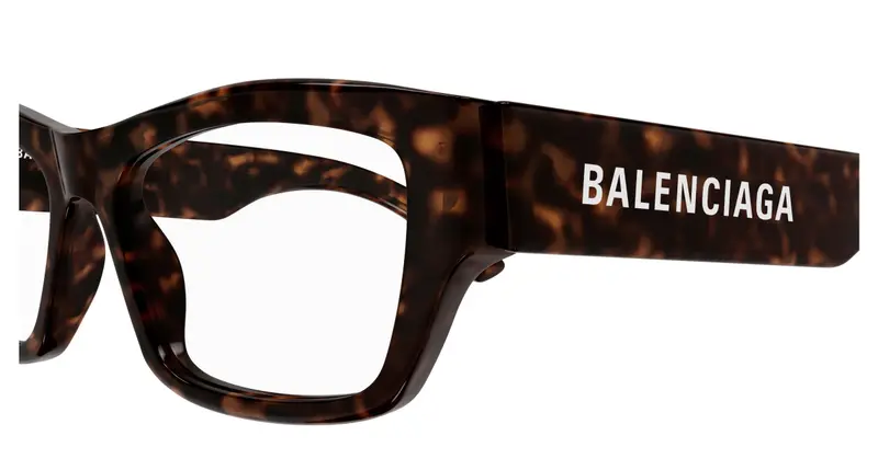 Balenciaga Uomo BB0377O 002 Montature da vista Acetato Havana Trasparente Squadrata miniatura 2