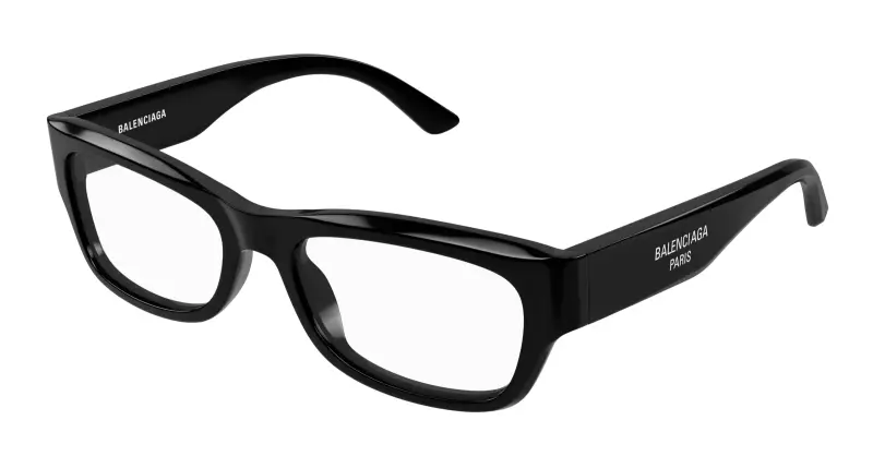 Uomo BB0392O 001 Montature da vista Acetato Nero Trasparente Squadrata