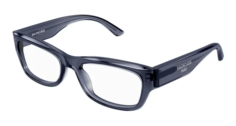 Uomo BB0392O 004 Montature da vista Acetato Grigio Trasparente Squadrata