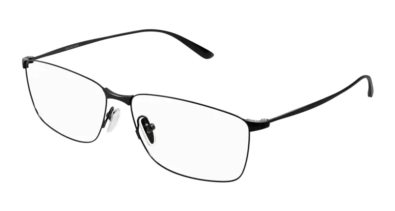 Uomo BB0415O 001 Montature da vista Acetato Nero Trasparente Squadrata