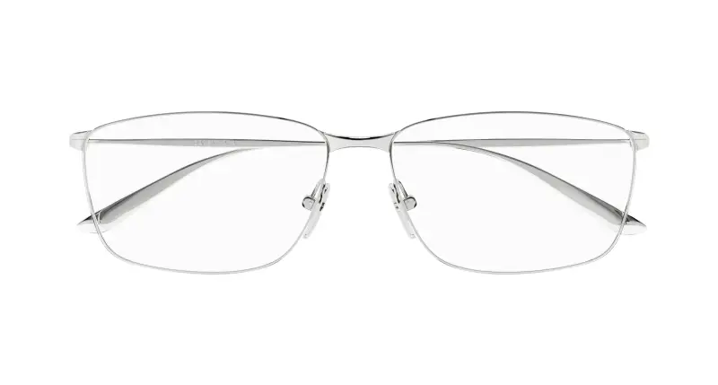 Uomo BB0415O 002 Montature da vista Acetato Argento Trasparente Squadrata miniatura 2