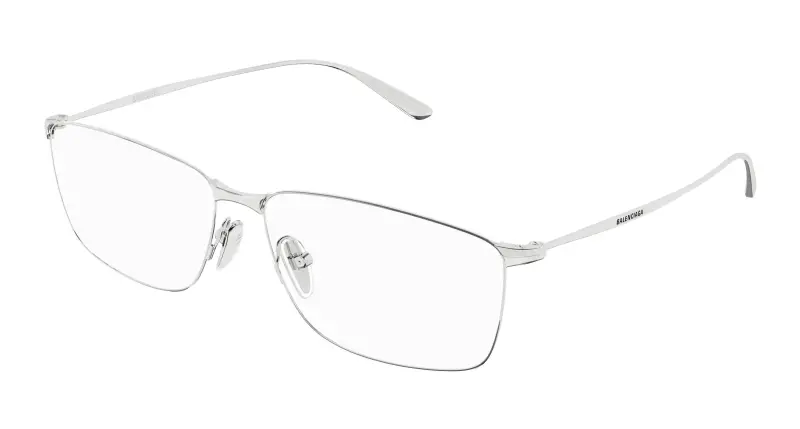 Uomo BB0415O 002 Montature da vista Acetato Argento Trasparente Squadrata