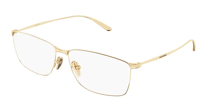 Uomo BB0415O 003 Montature da vista Acetato Oro Trasparente Squadrata