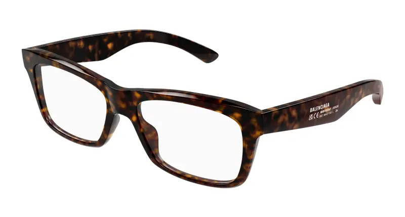 Uomo BB0426O 002 Montature da vista Acetato Havana Trasparente Squadrata
