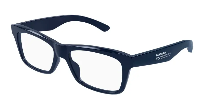 Uomo BB0426O 005 Montature da vista Acetato Blu Trasparente Squadrata