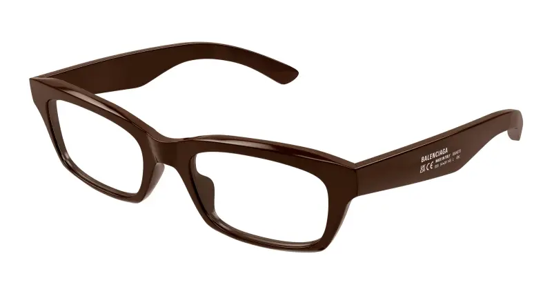 Uomo BB0427O 005 Montature da vista Acetato Marrone Trasparente Squadrata