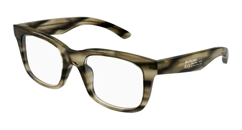 Uomo BB0428O 004 Montature da vista Acetato Havana Trasparente Squadrata