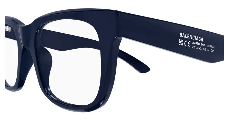 Uomo BB0428O 005 Montature da vista Acetato Blu Trasparente Squadrata miniatura 3