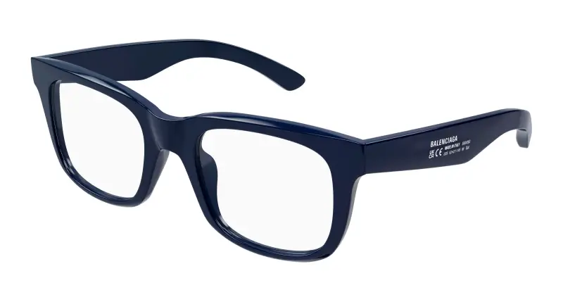 Uomo BB0428O 005 Montature da vista Acetato Blu Trasparente Squadrata